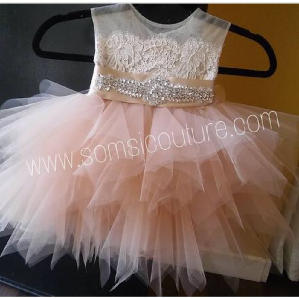 Blush Pink Flower Girl Dress
